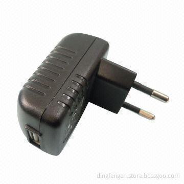 12W USB power adapter, EU plug, EN 60950 and 60065